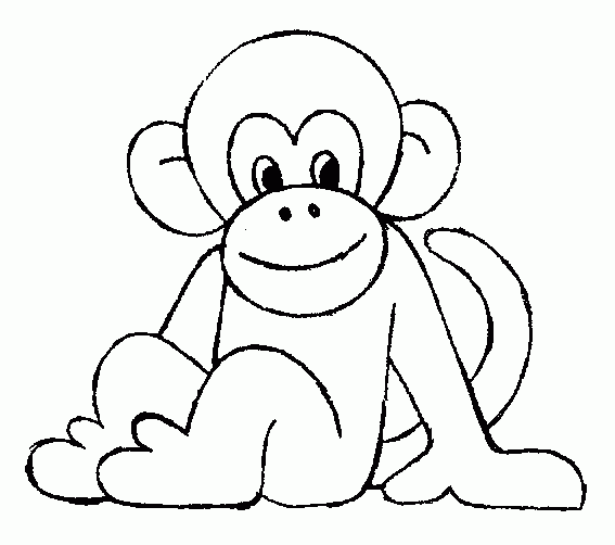 Macaco pequeno para colorir - Imprimir Desenhos